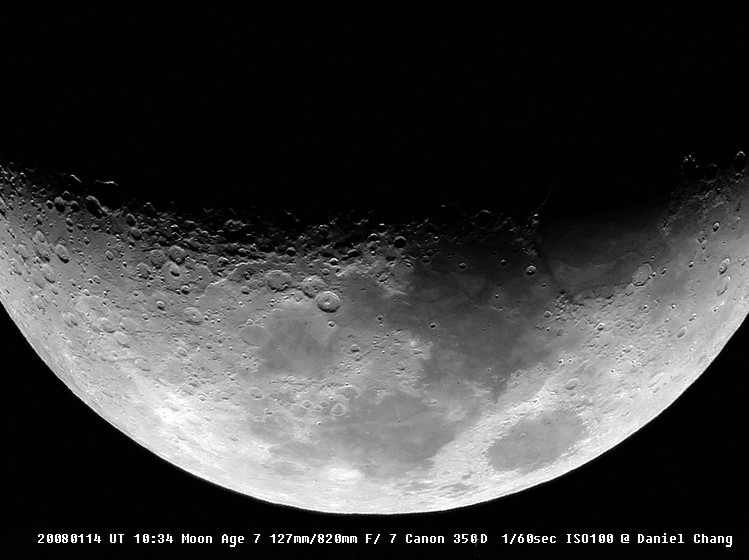 20080114 UT 10:34 Moon Age 7