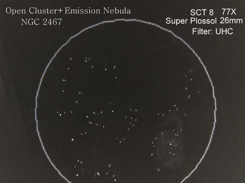 Birth Place of stars NGC 2467(Sketch)