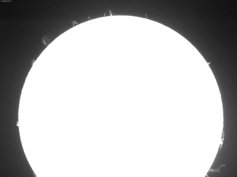 2013 April 15 Sun - prominence on SE limb