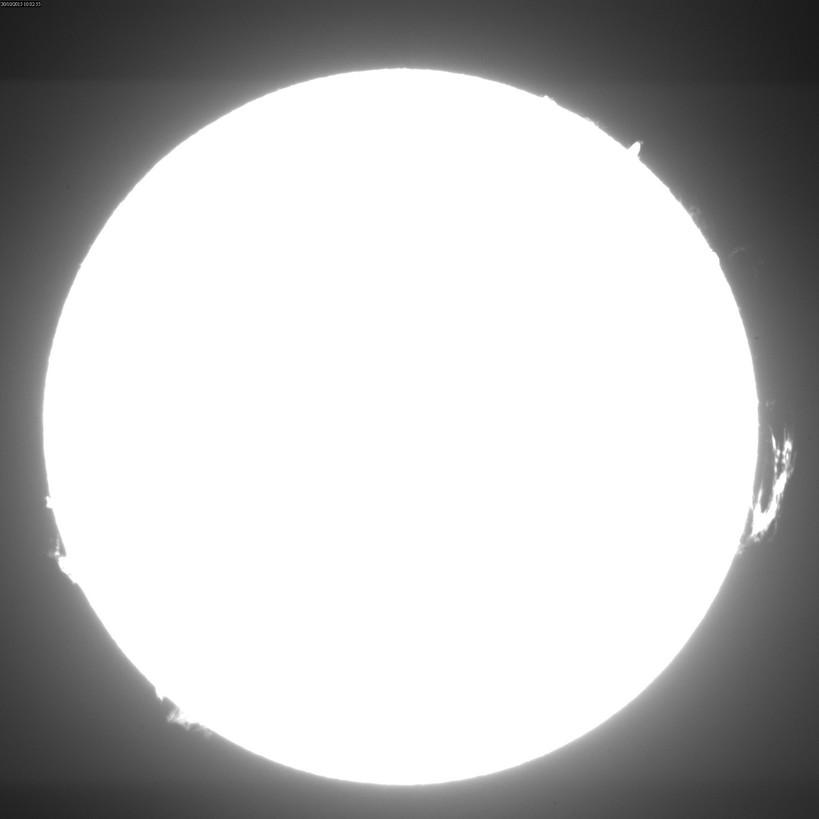 2015 Oct. 30 Sun - Huge prominence on west limb