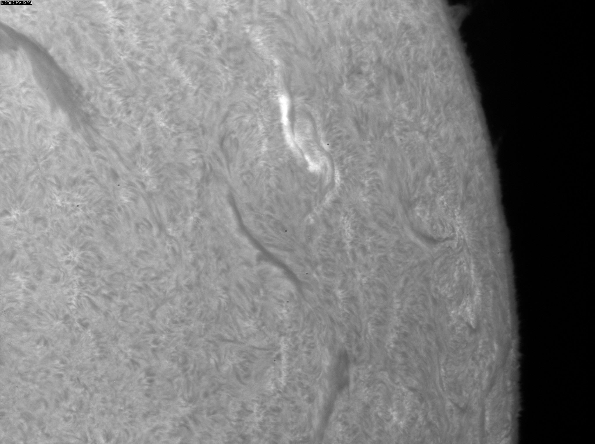 2012 Jan 19- Sun- surface feature