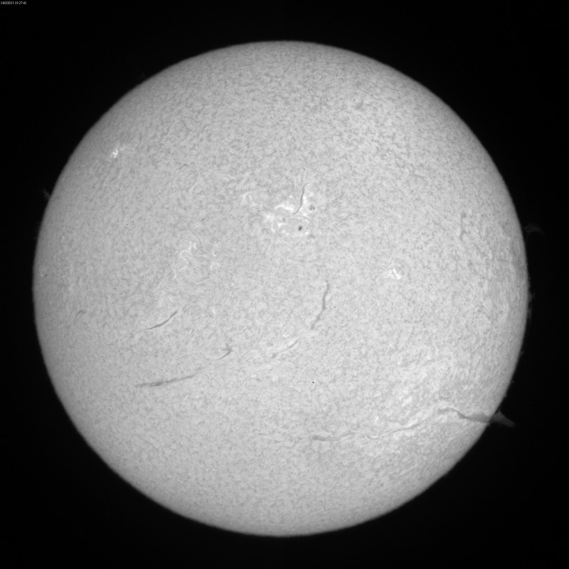 2015 Feb 14 Sun - huge filament continues to "shoot" out